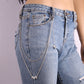 Metal Double Pants Chain Personality Waist Chain Punk Rock Body Chain Night Accessories Waist Chain