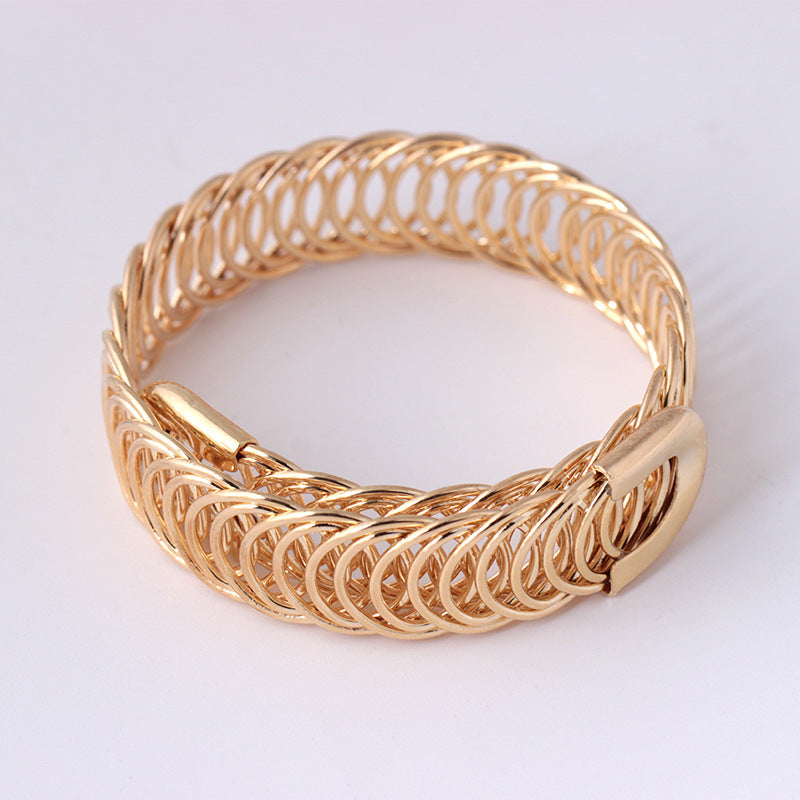 New Year Jewelry Fashion Exaggerated Irregular Hollow Graphic Metal Bracelet Bracelet