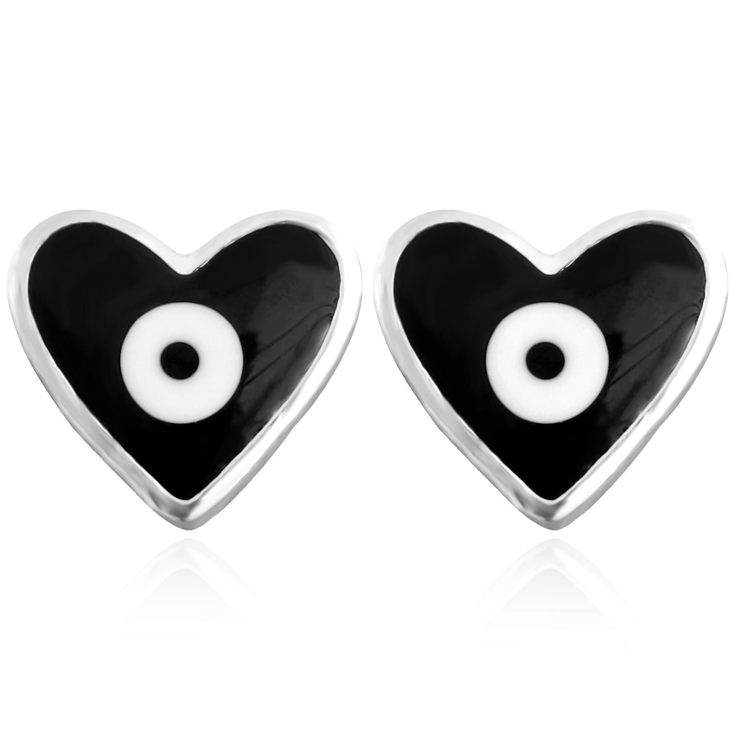 Jewelry mini heart-shaped devil's eye earrings earrings earrings high-end niche earrings