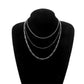 Jewelry multi-element temperament round bead snake bone necklace punk multi-layer fashion metal chain necklace
