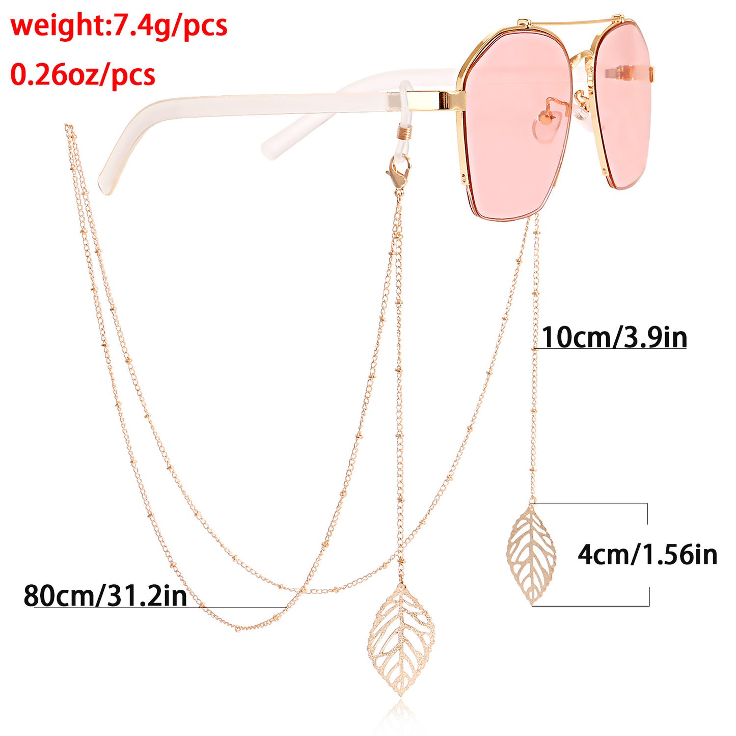 Jewelry Long Tassel Love Leaves Pendant Glasses Chain Accessories Mask Hanging Chain