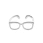 Ins childlike mini glasses ring fashion creative niche design opening index finger ring couple ring