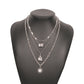 N9432 multi-layer chain necklace sun water drop pendant necklace trendy street photography diamond necklace female