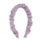 F42 candy color small clear fabric headband simple solid color rhinestone hair accessories design sense of folds net red headband