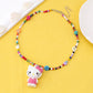 Design sense cartoon monster pink rabbit pendant necklace year ins niche hip-hop color collarbone chain