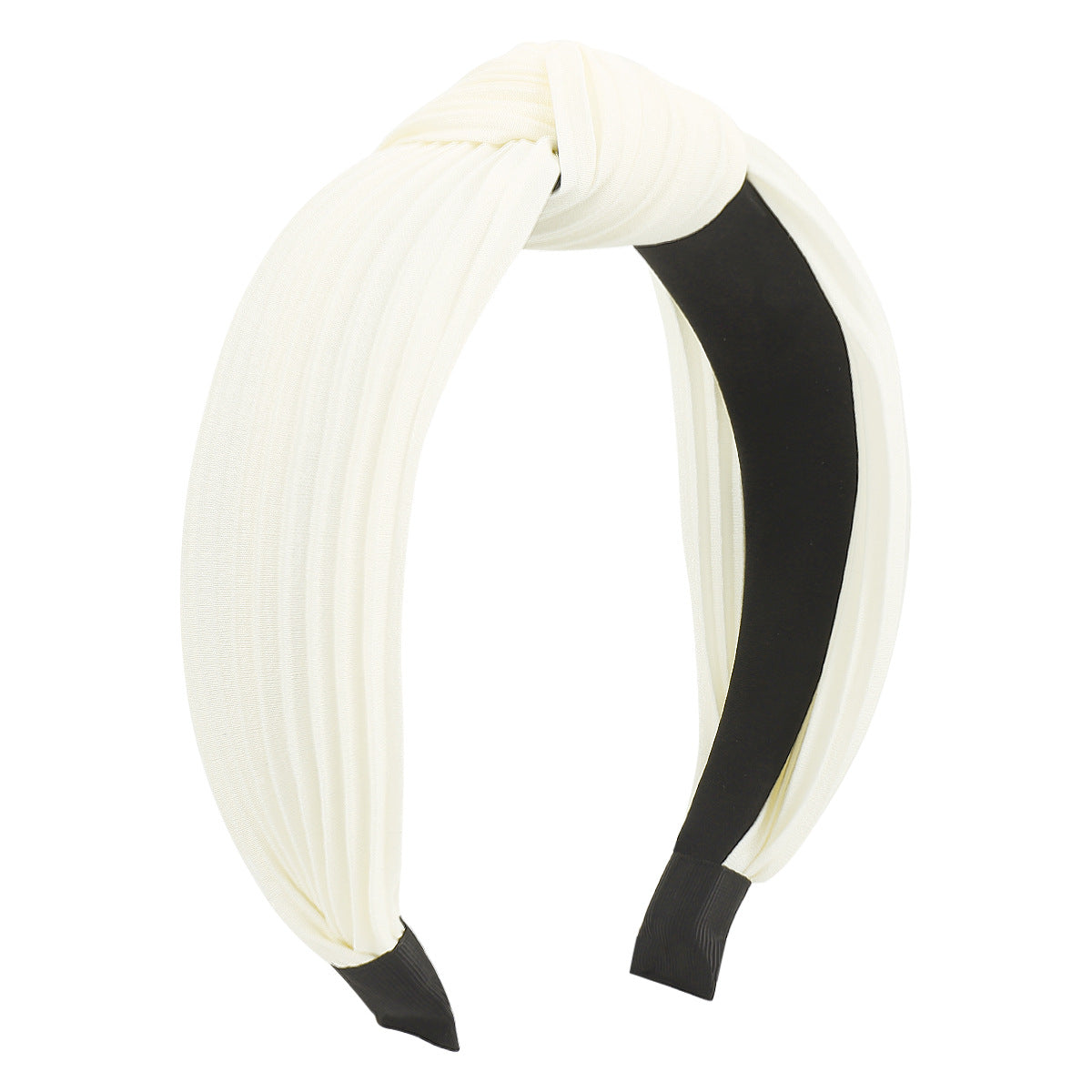 F539 Retro Striped Solid Color Pressed Pleated Knotted Headband Cloth Ladies Going Out Pressed Hair Non-slip Headband