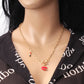 Diamond Pendant Necklace Female Niche Design Sense Light Luxury Temperament Simple Clavicle Chain Advanced Sense Net Red Indifference
