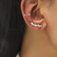 Simple Star Small Diamond Ear Clip Leaf Flower Sun Flower Geometric Pearl Zircon No Pierced Ear Stud Set