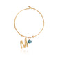 Jewelry Geometric Big Ring Letter M Pendant Bracelet Female Ins Simple Versatile Bracelet Accessories