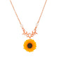 Creative Jewelry Necklace Pearl Sunflower Necklace Femininity Fashion Sunflower Pendant