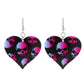 Halloween series earrings dark skull heart-shaped earrings female fashion creative funny spider exaggerated earrings
