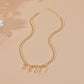 diy simple handmade alloy English word letter necklace hip-hop couple pendant short chain men and women