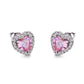 Summer Fashion Light Luxury Jewelry Heart Diamond Earrings Female Niche Design Sense Crystal Earrings Jewelry