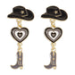 E1365 Popular Jewelry Modern Trendy Girl Earrings Hat Love Cowboy Boots Drip Oil Multilayer Earrings