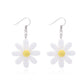 Temperament Resin Daisy Earrings Summer Fashion Net Red Flower Stud Earrings Female Jewelry
