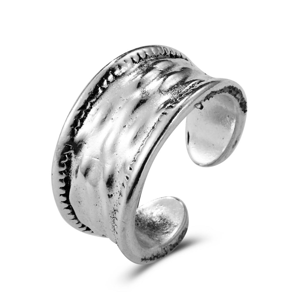 Old opening geometric ring ins personality trend adjustable irregular ring punk jewelry female