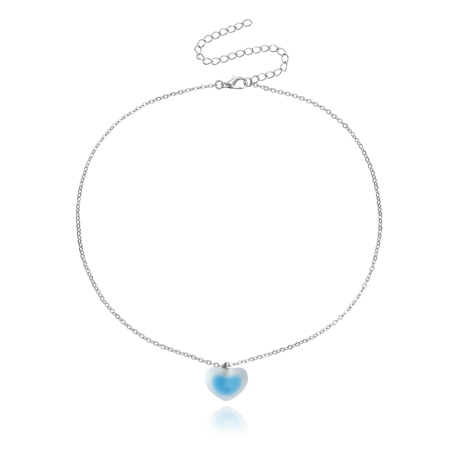 Jewelry Simple Acrylic Color Frosted Love Ball Pendant Necklace Female Cute Fresh Necklace