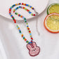 Ethnic color rice beads with acrylic pendant necklace bohemian fashion choker neck chain