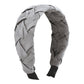 F4989 fabric wide-brimmed braided headband pure color twist braid personality high skull top going out elegant headband female