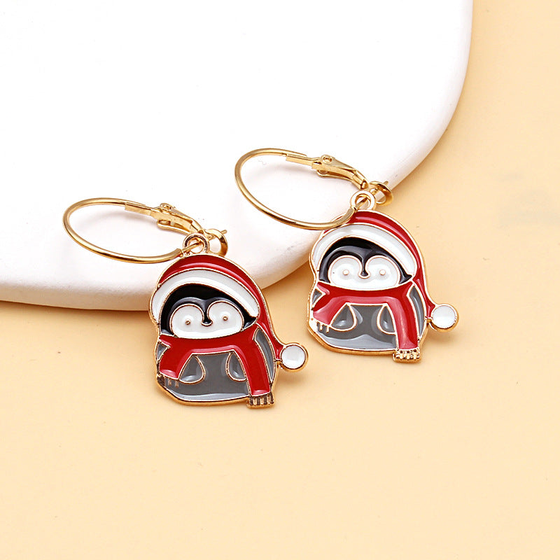 Christmas elk earrings Christmas tree snowman deer Christmas gift Christmas series earrings for women