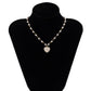Jewelry sweet cool color animal single-layer necklace simple imitation pearl handmade bear heart-shaped necklace