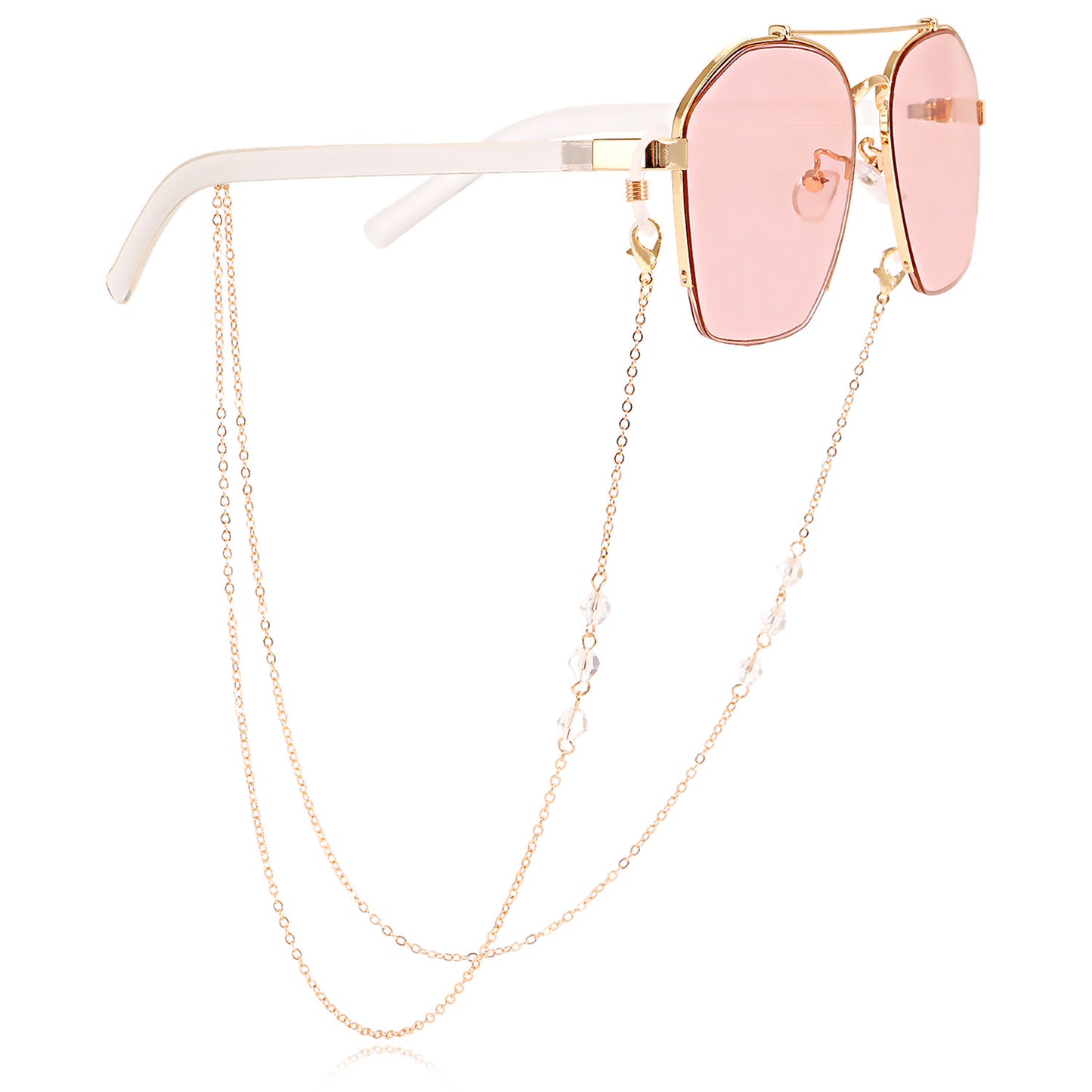 Glasses chain mask hanging chain simple crystal glasses hanging chain fashionable sunglasses hanging chain