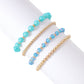 B163 Fashion Ethnic Bracelet Set Simple Niche Internet Celebrity Geometric Bracelet Contrasting Color Temperament Lady Hand Decoration