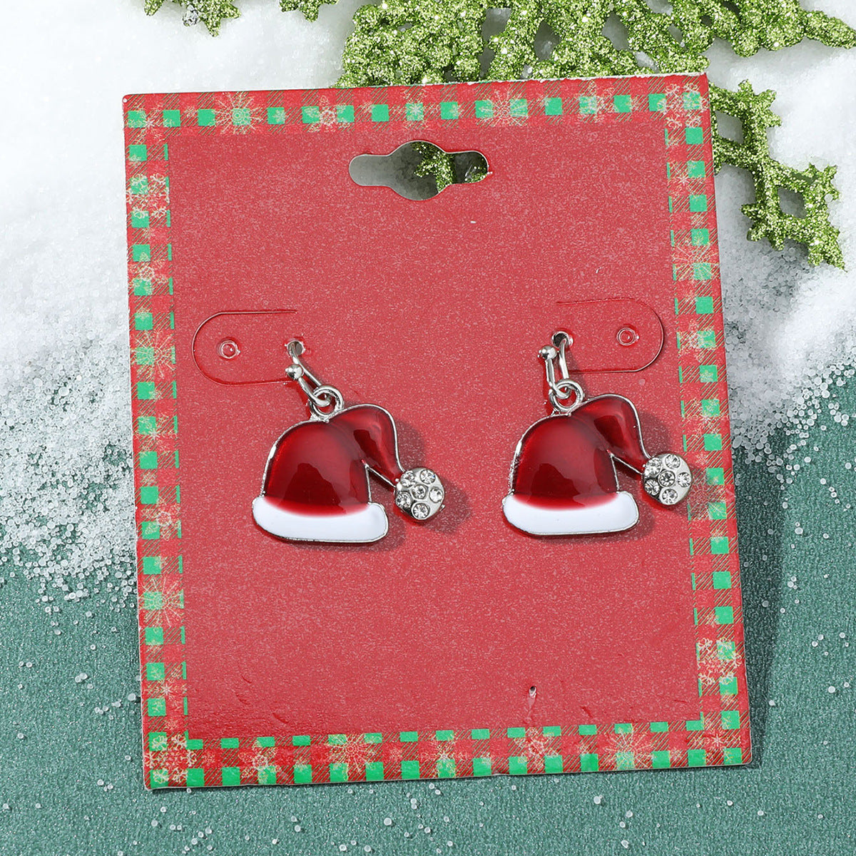 Christmas series earrings cartoon cute dripping oil simulation snow elk earrings autumn and winter