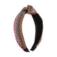 F4149 Ethnic color fashion headband women's wide-brimmed rainbow color braided wide-brimmed knotted headband