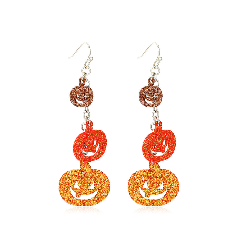 Exaggerated Spider Skull Earrings Halloween Gift Creative Funny Ghost Bat Earrings Earrings