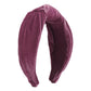 F4973 autumn and winter pure color headband gold velvet retro knotted niche geometric small fragrant headband female