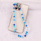 Simple Bohemian soft pottery peach heart mobile phone lanyard mixed color beads mobile phone chain female ornament