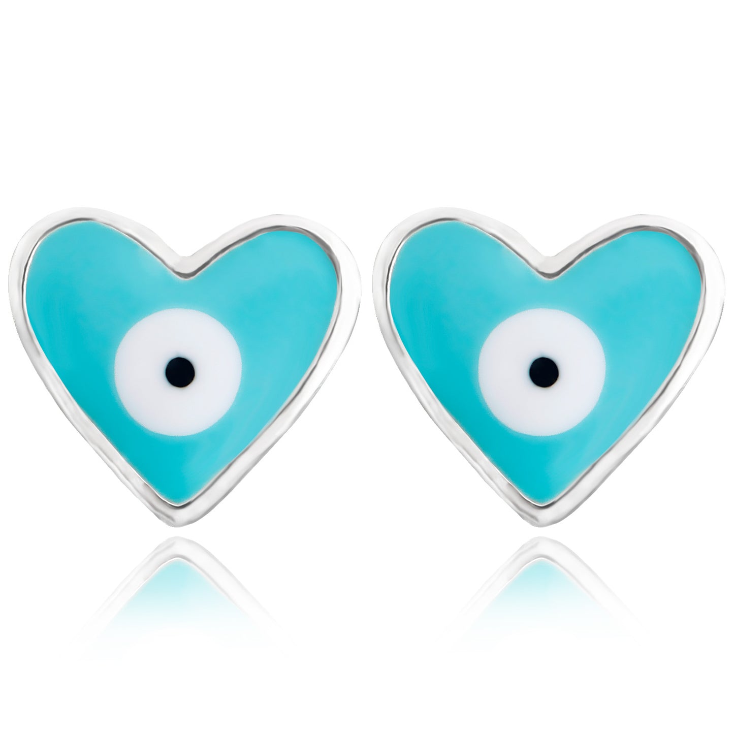 Jewelry mini heart-shaped devil's eye earrings earrings earrings high-end niche earrings