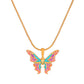 Barbie Princess Necklace Rainbow Fairy Dream Wonderland with the same clavicle chain ins Symphony Oil Drip Butterfly Necklace