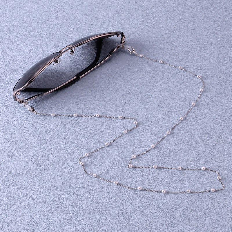 Retro Glasses Chain Temperament Imitation Pearl Rope Mask Rope Dual-purpose Glasses Rope Sunglasses Decorative Hanging Chain