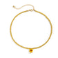 Simple Small Daisy Flower Rice Bead Necklace Bohemian Holiday Imitation Crystal Braided Clavicle Necklace