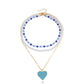 Jewelry Bohemia imitation pearl exaggerated color LOVE love pendant necklace hot girl necklace