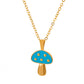 Internet celebrity ins alloy color drop oil mushroom necklace fashion temperament simple necklace female