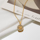 Kuaishou live broadcast fashion inlaid zircon four-leaf clover necklace femininity girls high sense creative simplicity