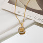 Zircon Cross Jewelry Stainless Steel Tree of Life Necklace Clover Clavicle Chain