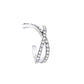 Popular earrings cross U-shaped ear clip retro style diamond earrings simple single non-pierced female ear jewelry