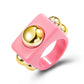 Geometric resin ring ins same style acrylic couple ring cute net red color jewelry female