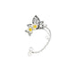 Retro temperament no ear piercing flower tassel ear bone clip female small crowd simple and irregular leaves branches and tendrils ear hanging