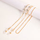Mask hanging chain glasses chain imitation pearl mask chain color zircon metal glasses chain
