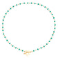 Jewelry Fashion Temperament Colorful Crystal Glass Beads Necklace Simple OT Buckle Short Flower Necklace
