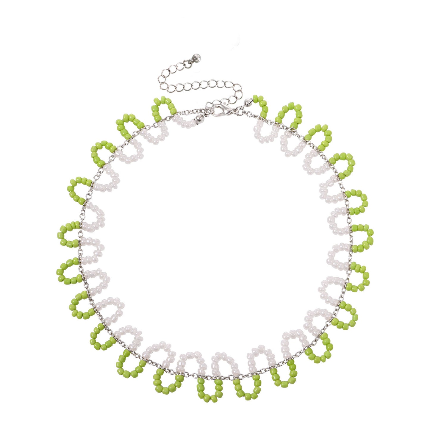 Jewelry Bohemian colored rice beads snake-shaped S-curved necklace ins niche fairy necklace