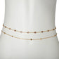 Jewelry Versatile Sequins Thin Chain Waist Chain Simple Color Zircon Stitching Double Layer Body Chain Women