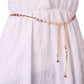 Jewelry Fashion Elegant Gold Women's Waist Chain Versatile Dress Decoration Metal Big Ring Belt