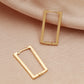 Retro Simple Geometric Earrings Metal Copper Heart Hollow Earrings Fashion Personality Trendy Earrings Earrings Women