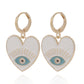 Jewelry ins color devil's eye heart-shaped pendant earrings female trendy cool eyes love earrings